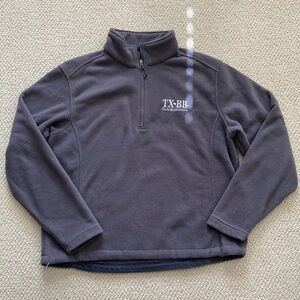 Port Authority TXBB Texas Bluebonnets Fleece Half Zip Sweater Grey Unisex Medium